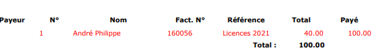 Paiement reçu - Vue 1